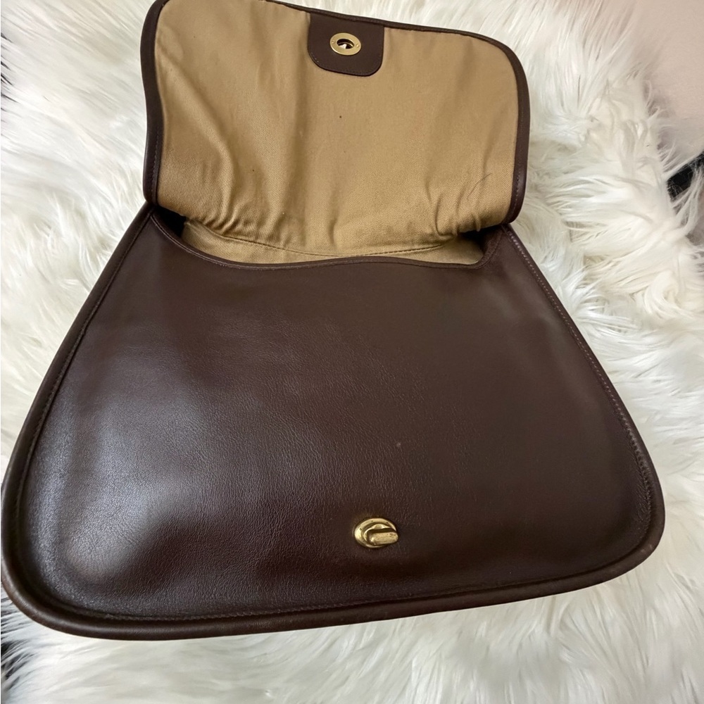 Vintage Coach #9718 Elegant Brown Leather Men's Bag - Picture 10 of 11